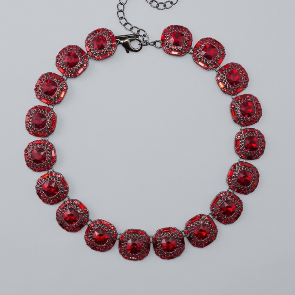 WHBM Red Single Strand Necklace
